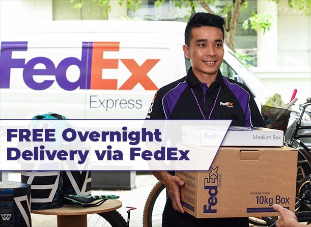 fedex courier delivering packages