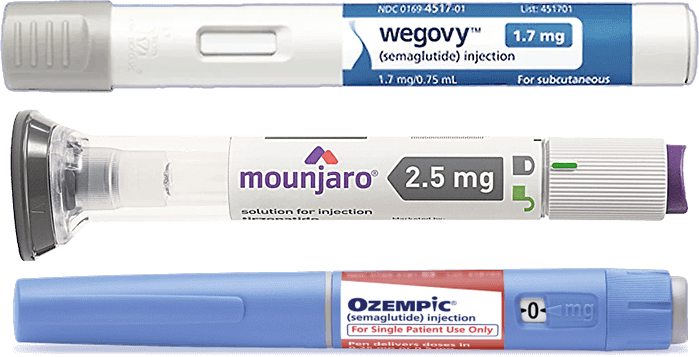 Ozempic, Wegovy and Mounjaro injectors
